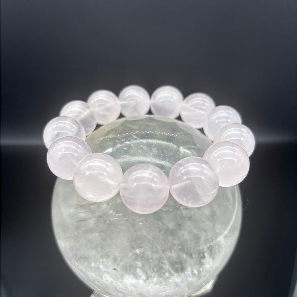 Pink crystal Rose Quartz Bracelet 17mm